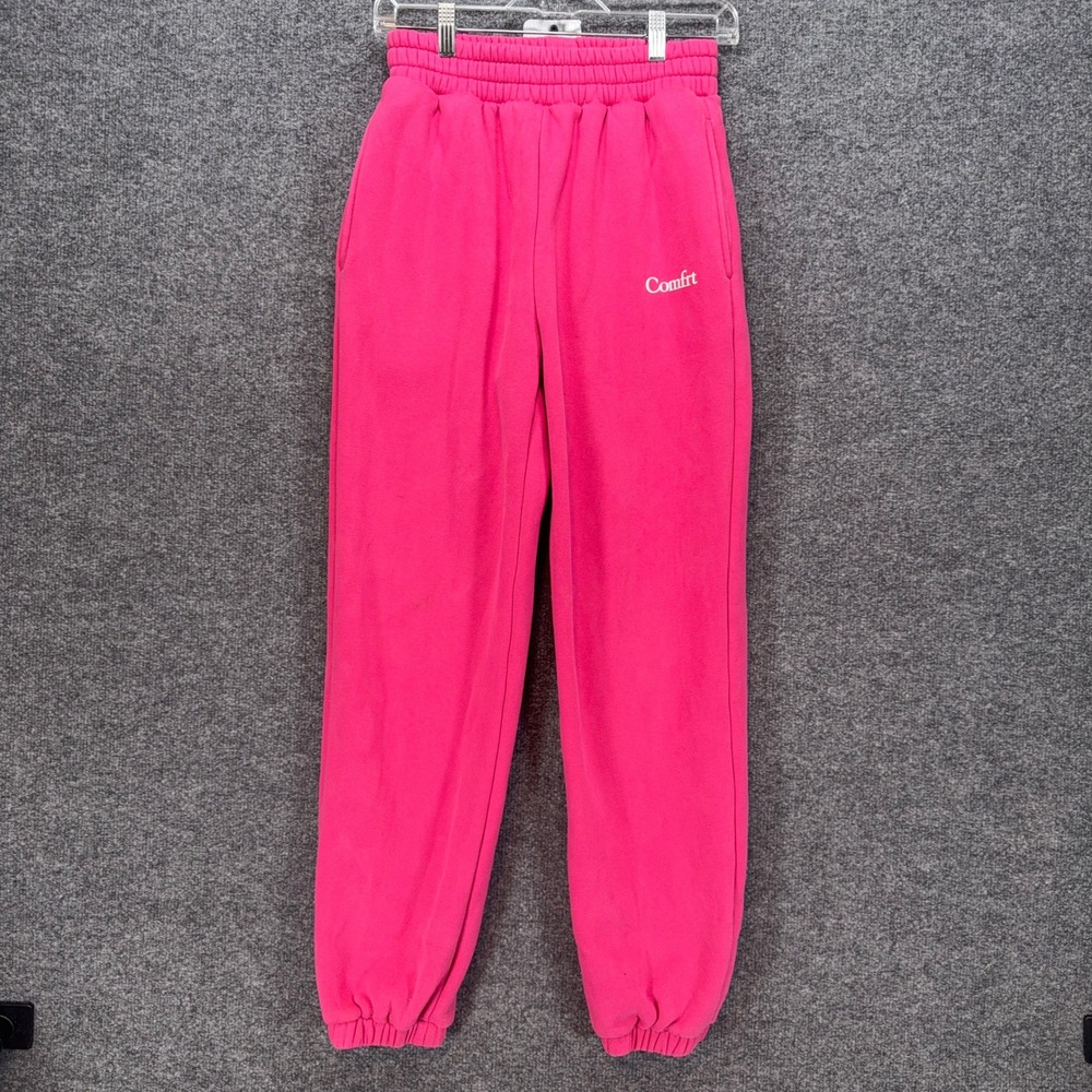 Comfrt Sweatpants Women Small Pink Fleece Joggers‎ Loungewear Athleisure Cozy